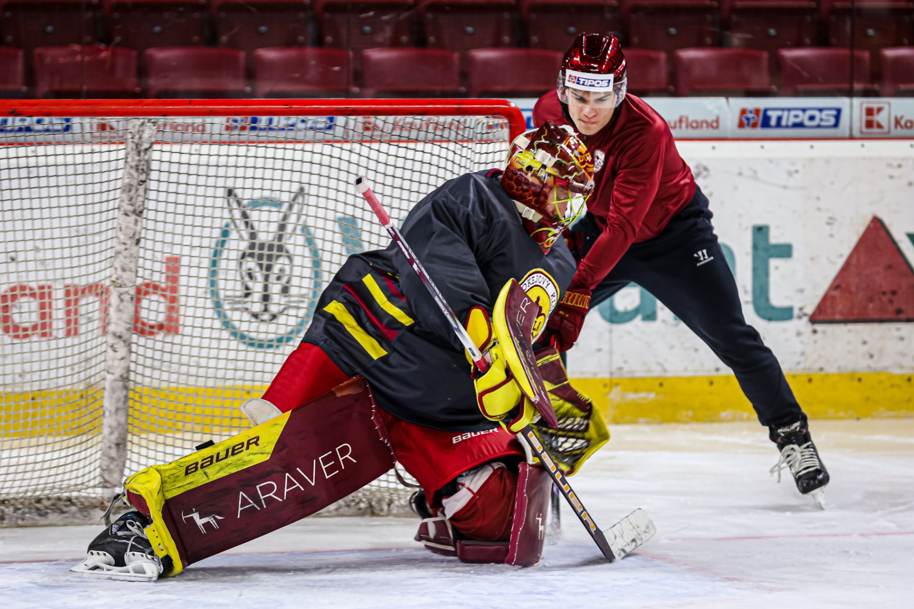 On-ice training session